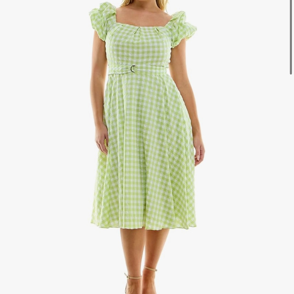 New With Tags | Maison Tara Gingham Midi Dress - Size 12